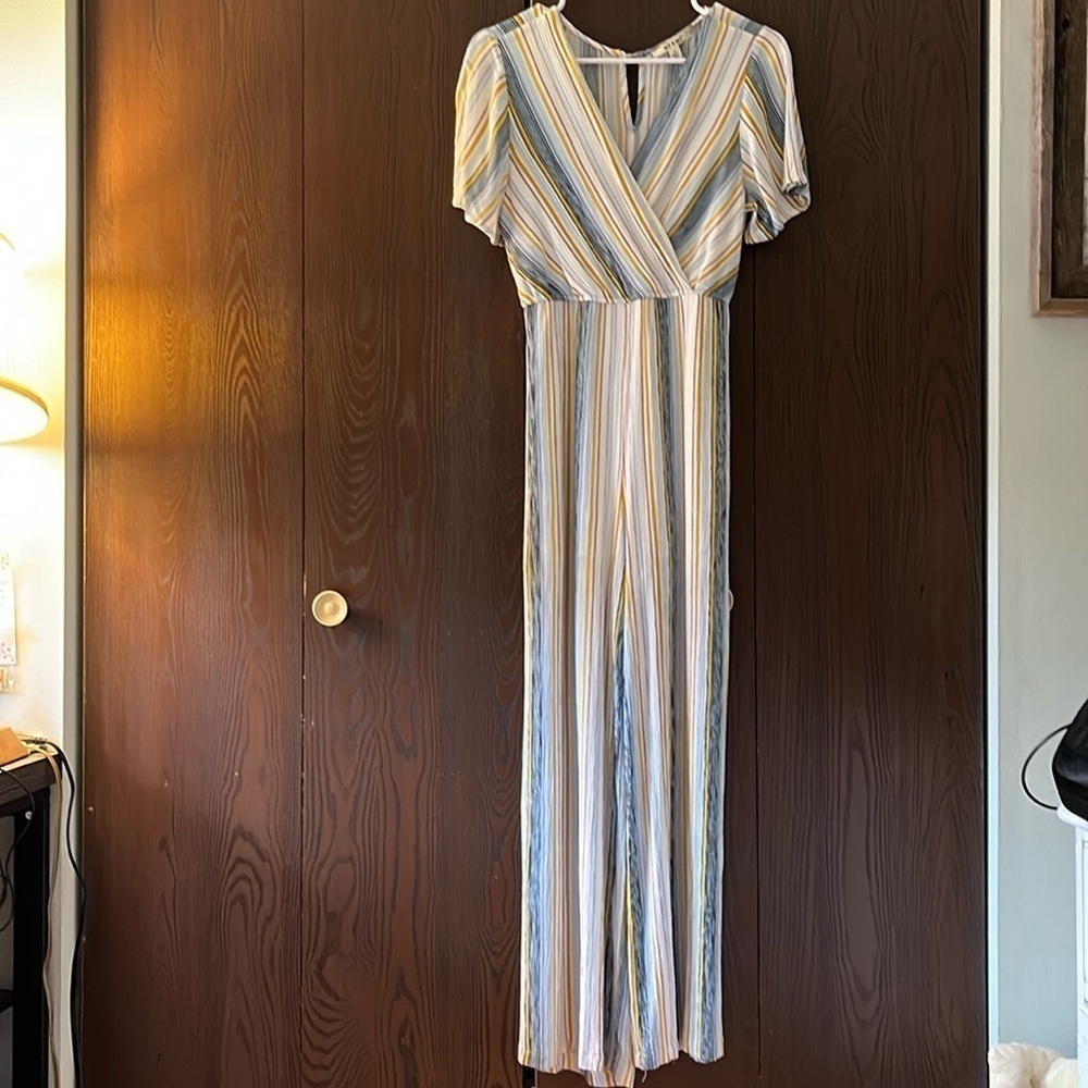 Mi Ami short sleeved striped jumpsuit Size Small
